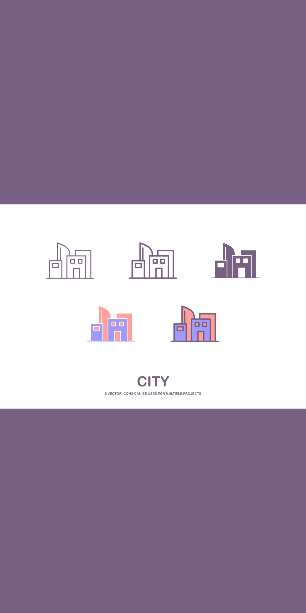 City landscape vector icon. Downtown, buildings (2668644)