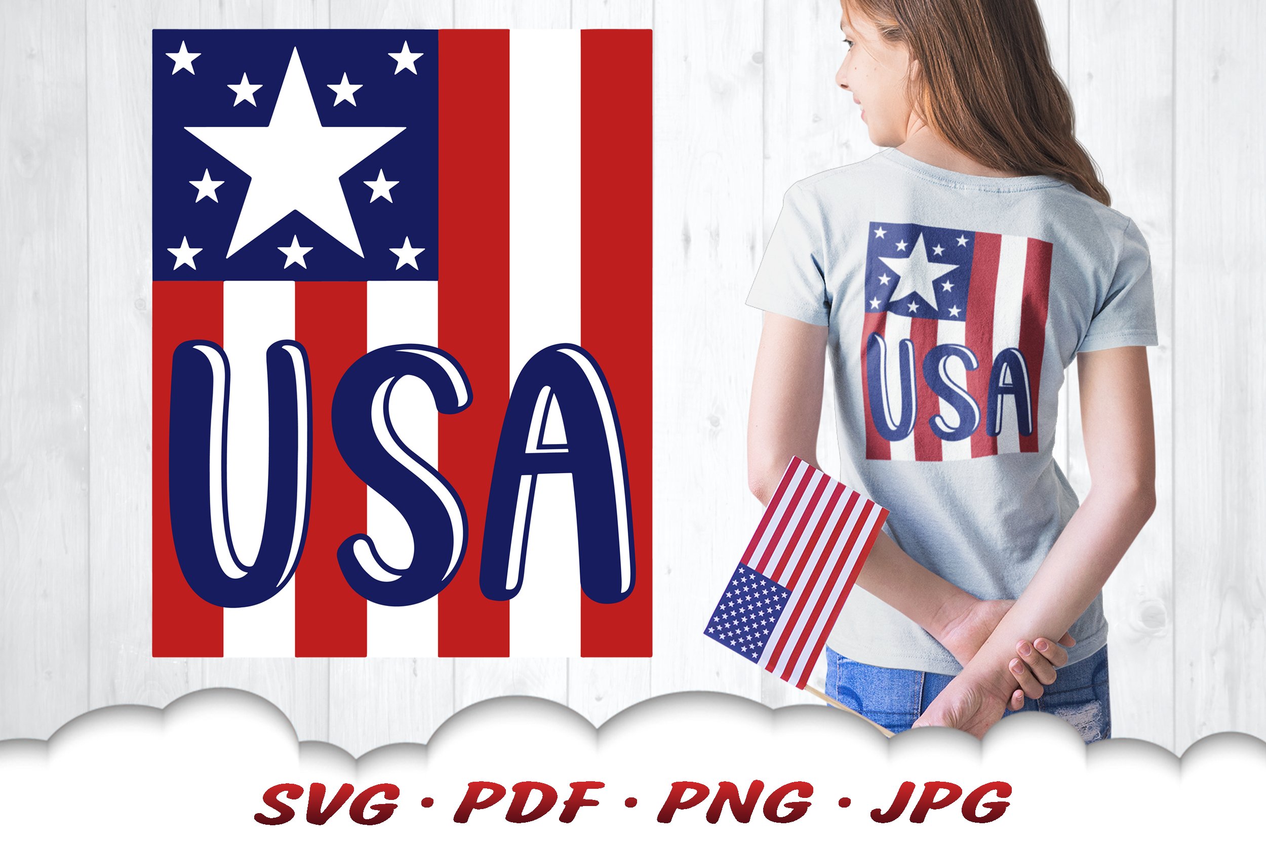 USA American Flag 4th Of July SVG Cut Files