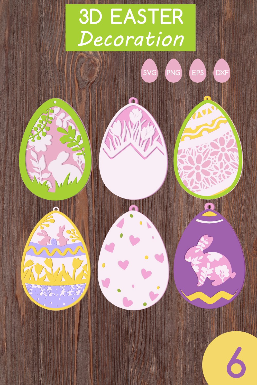 3D Easter Egg Svg Bundle | Easter Paper Cut | Layered svg