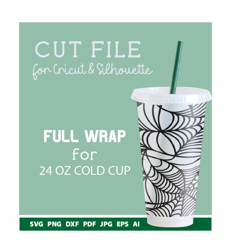 Cup Wrap SVG | Halloween SVG | Spider Web SVG Full (1570236)