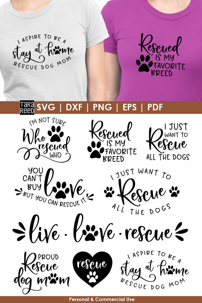 Rescue Dog SVG and Cut files for Crafters