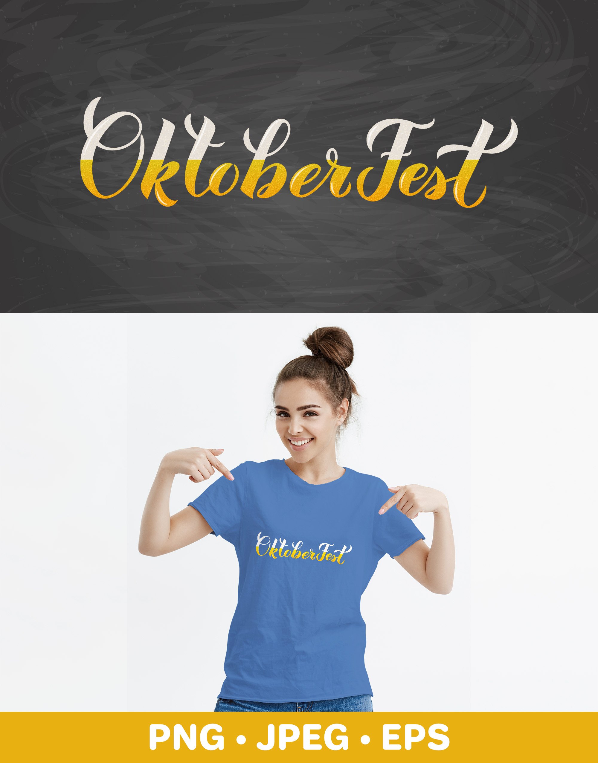 Oktoberfest hand lettered sublimation design