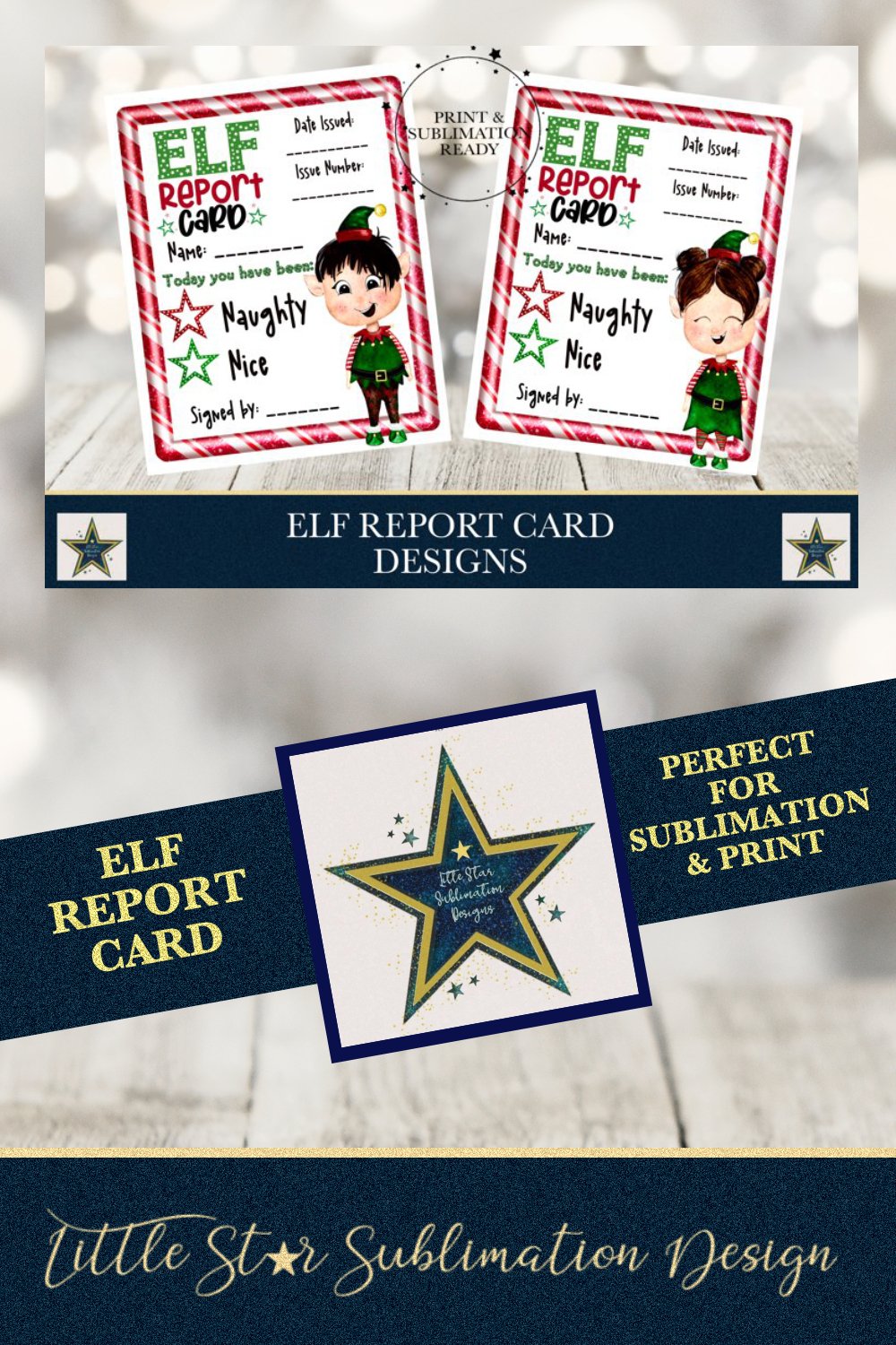 Elf Report Card Designs