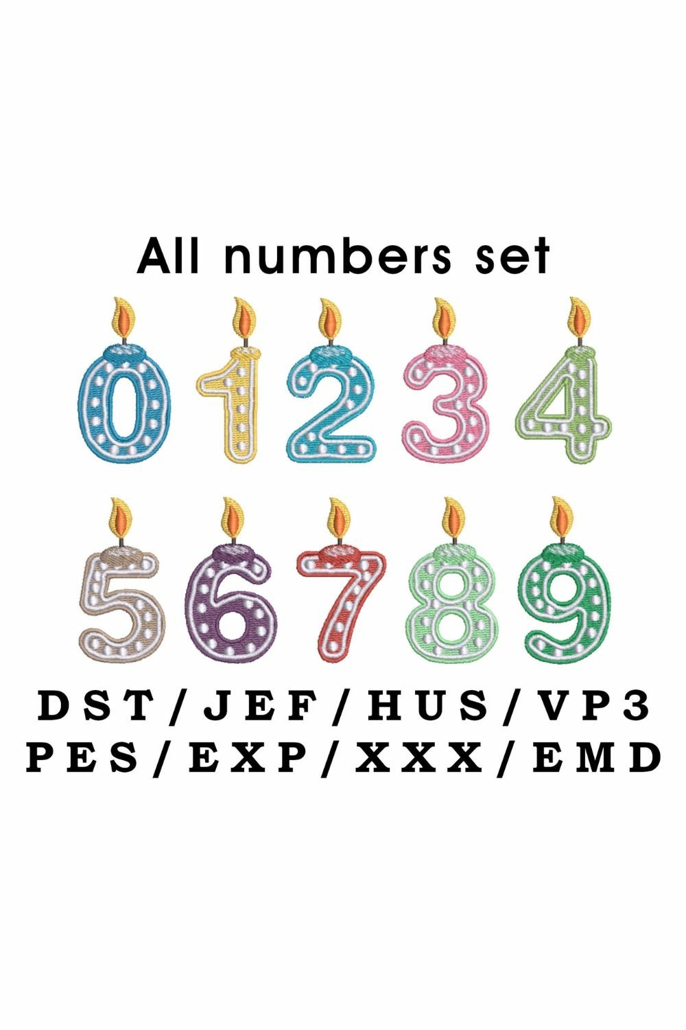 Birthday Candles Embroidery Bundle