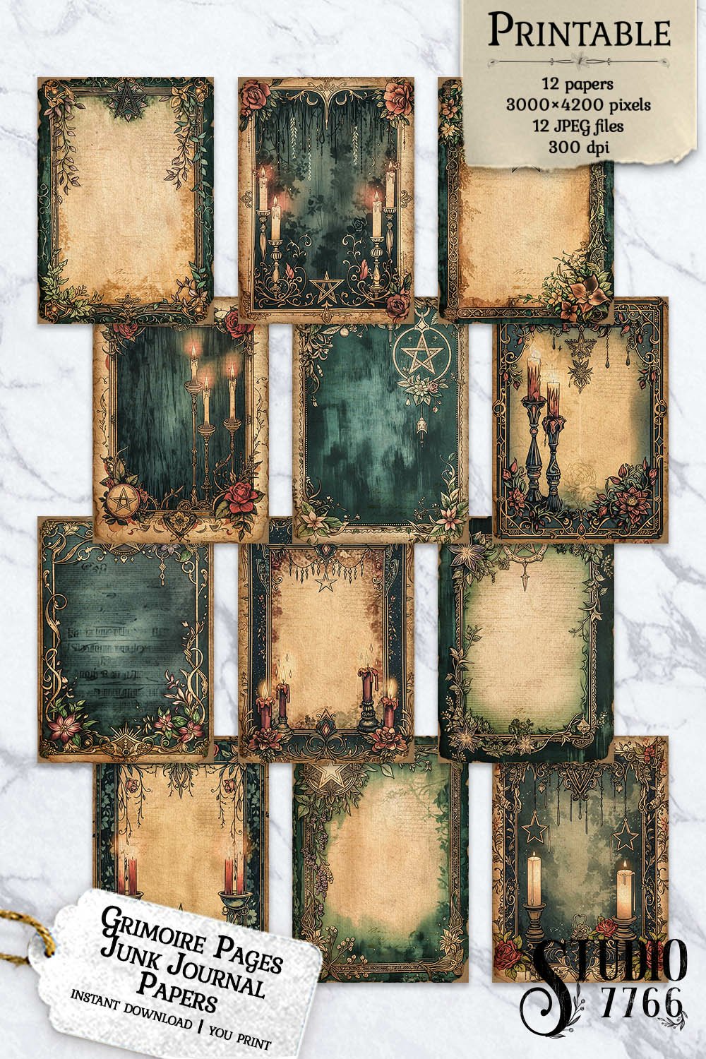 Grimoire Pages Junk Journal Papers (3812723)