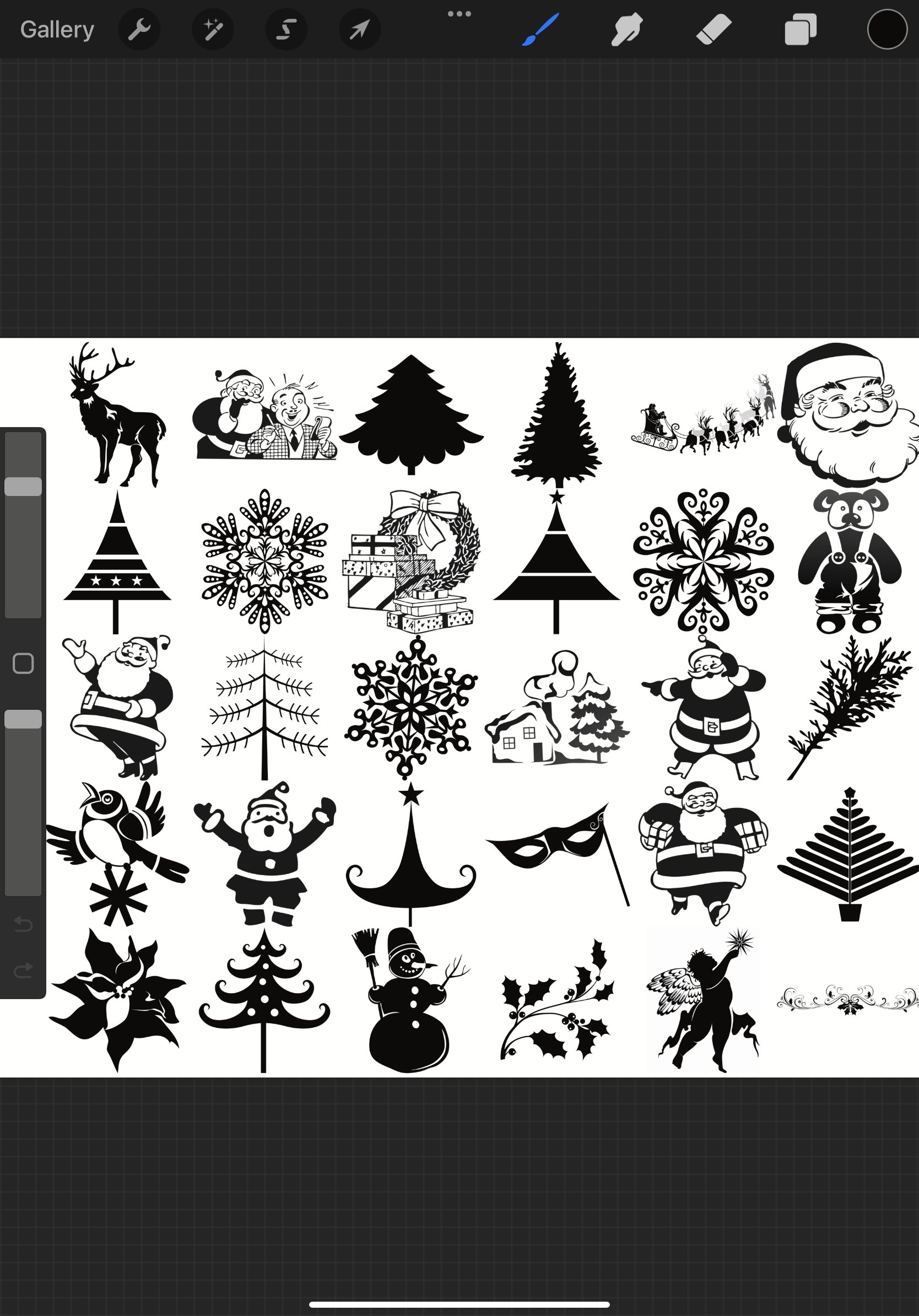 Christmas Winter Elements Procreate Brush Stamps (2267745)