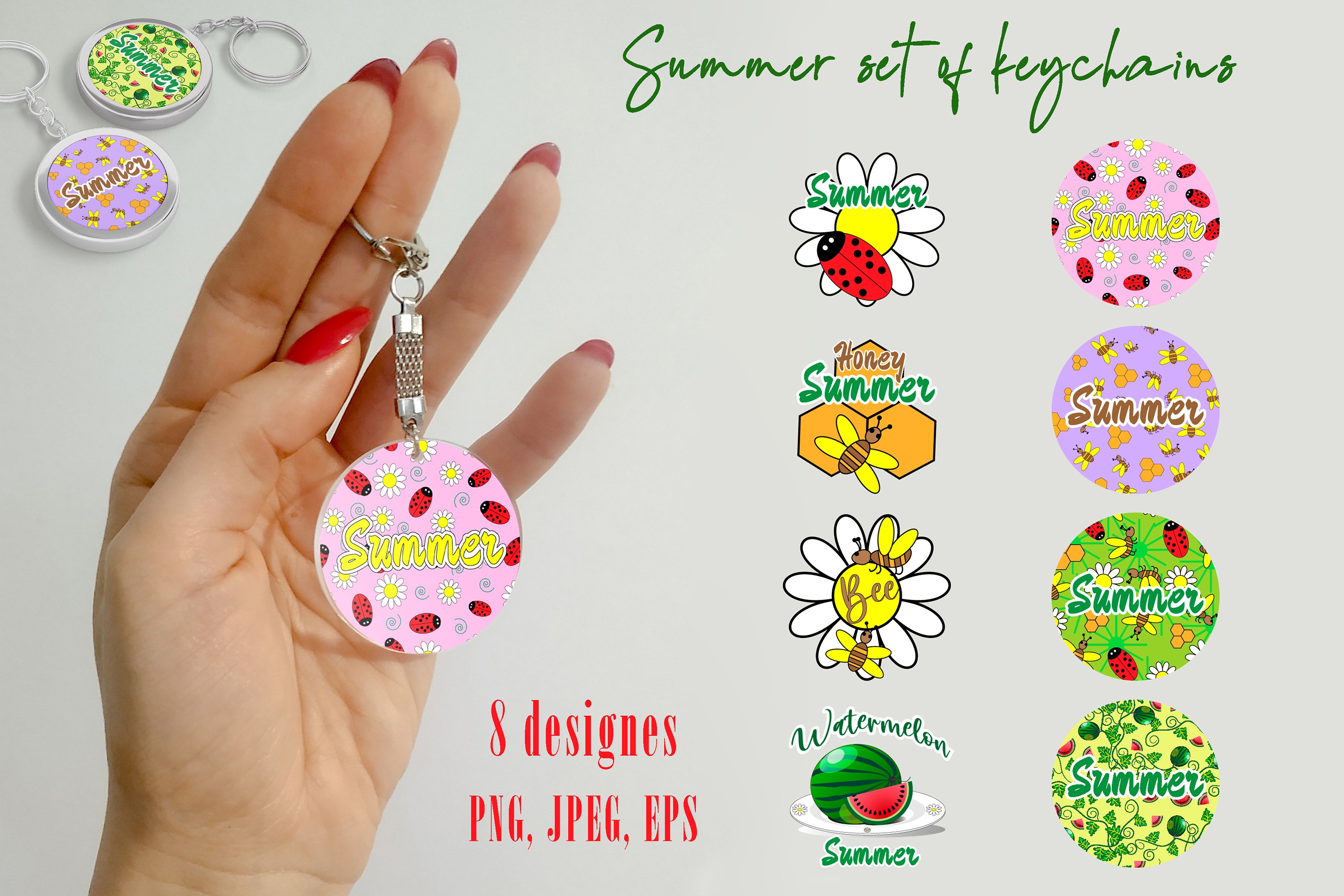 Set of keychains 'summer mood' (1353509)