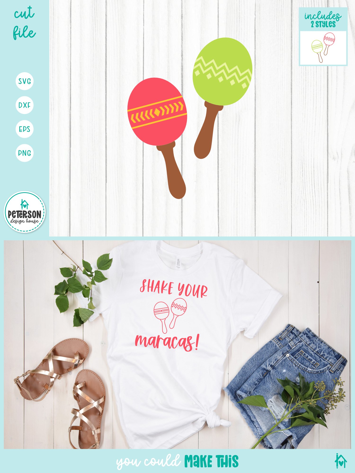 Maracas SVG Cut File