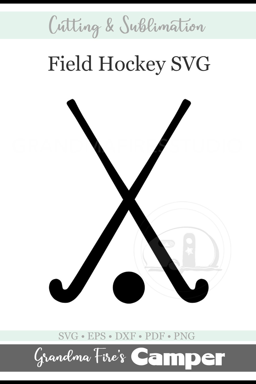 Field Hockey SVG Field Hockey Emblem PNG Sublimation