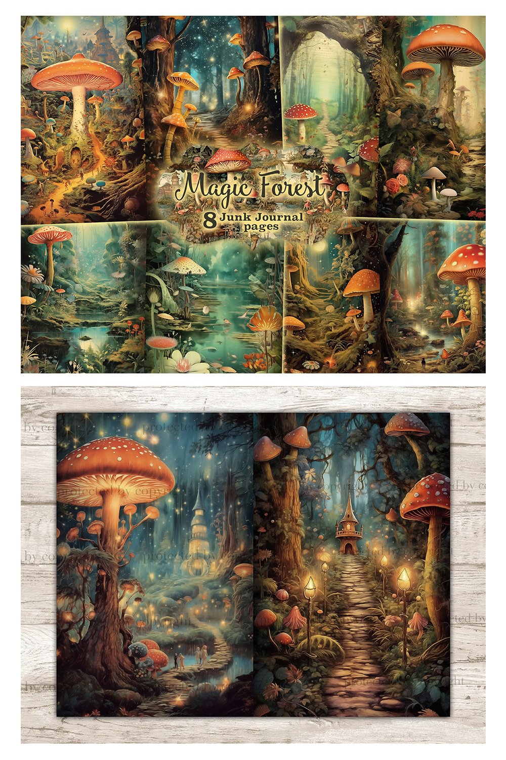 Magic Forest Junk Journal Page | Fairy Fantasy Printable