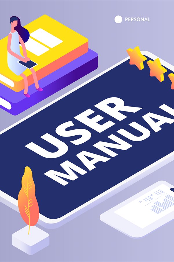 User manual concept. People with guide instruction (1182237)