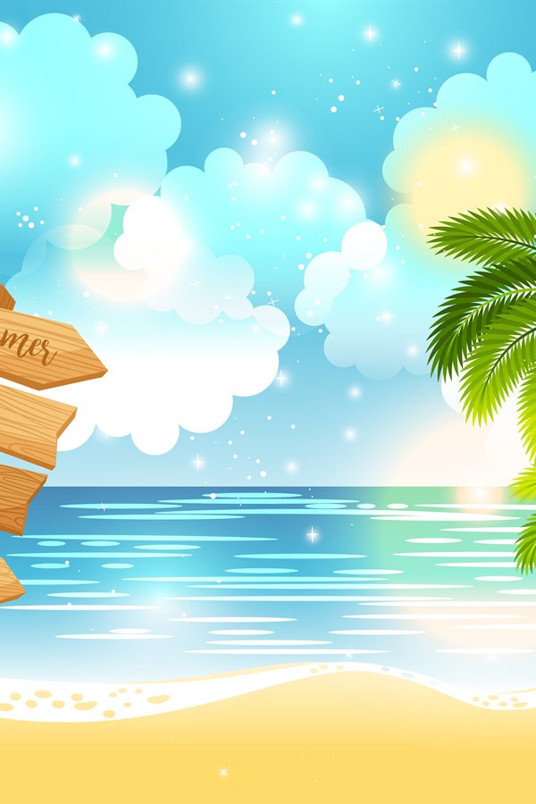 Summer happy holiday landscape