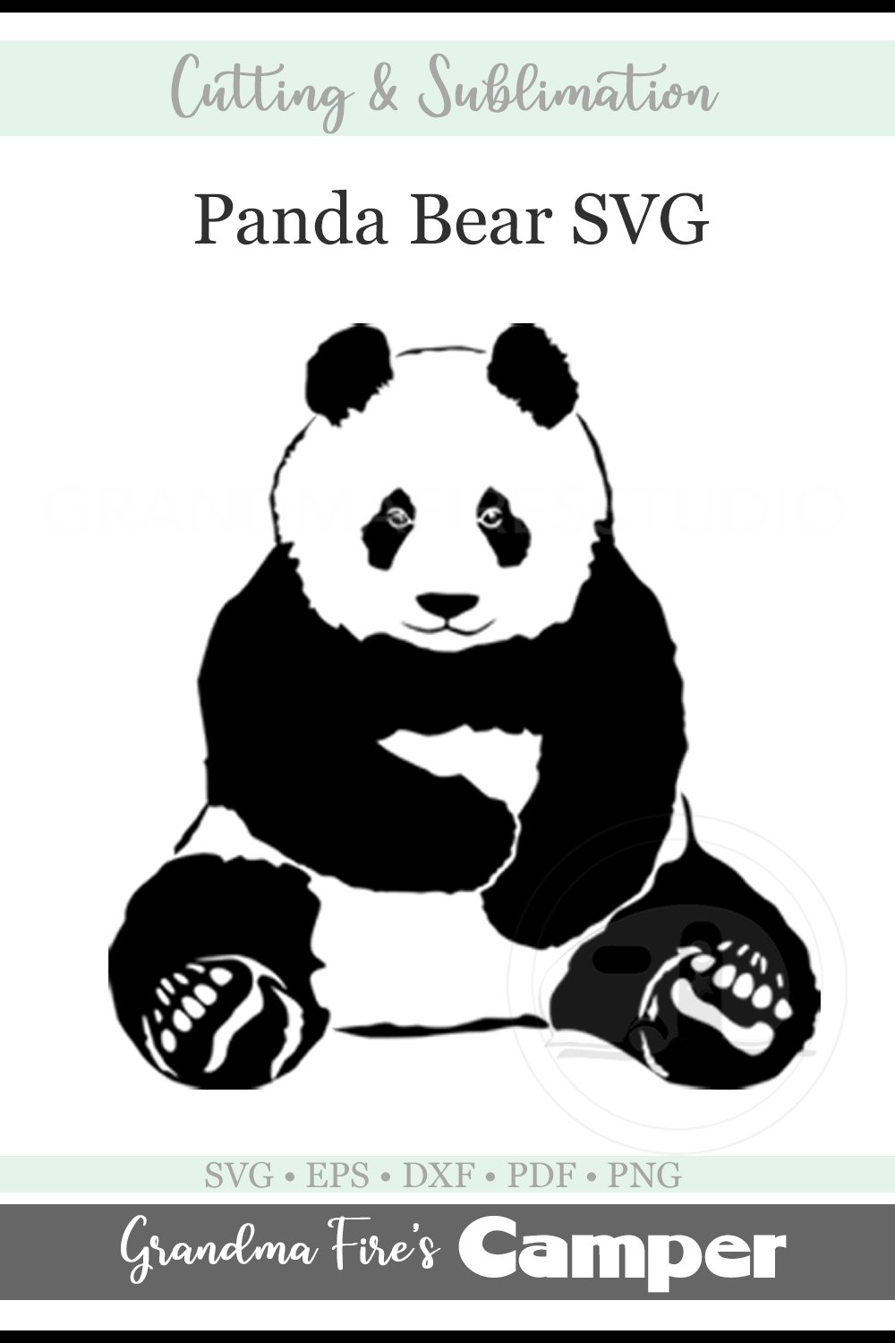 Cute Panda Bear SVG for Cricut Machine | PNG for Sublimation