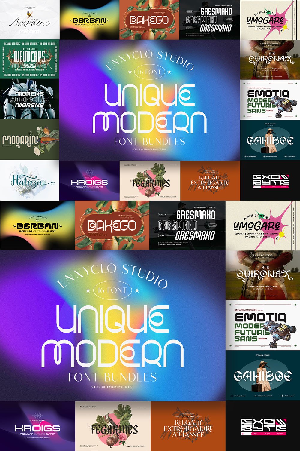 UNIQUE MODERN FONT BUNDLE - VOL.01 (2150571)