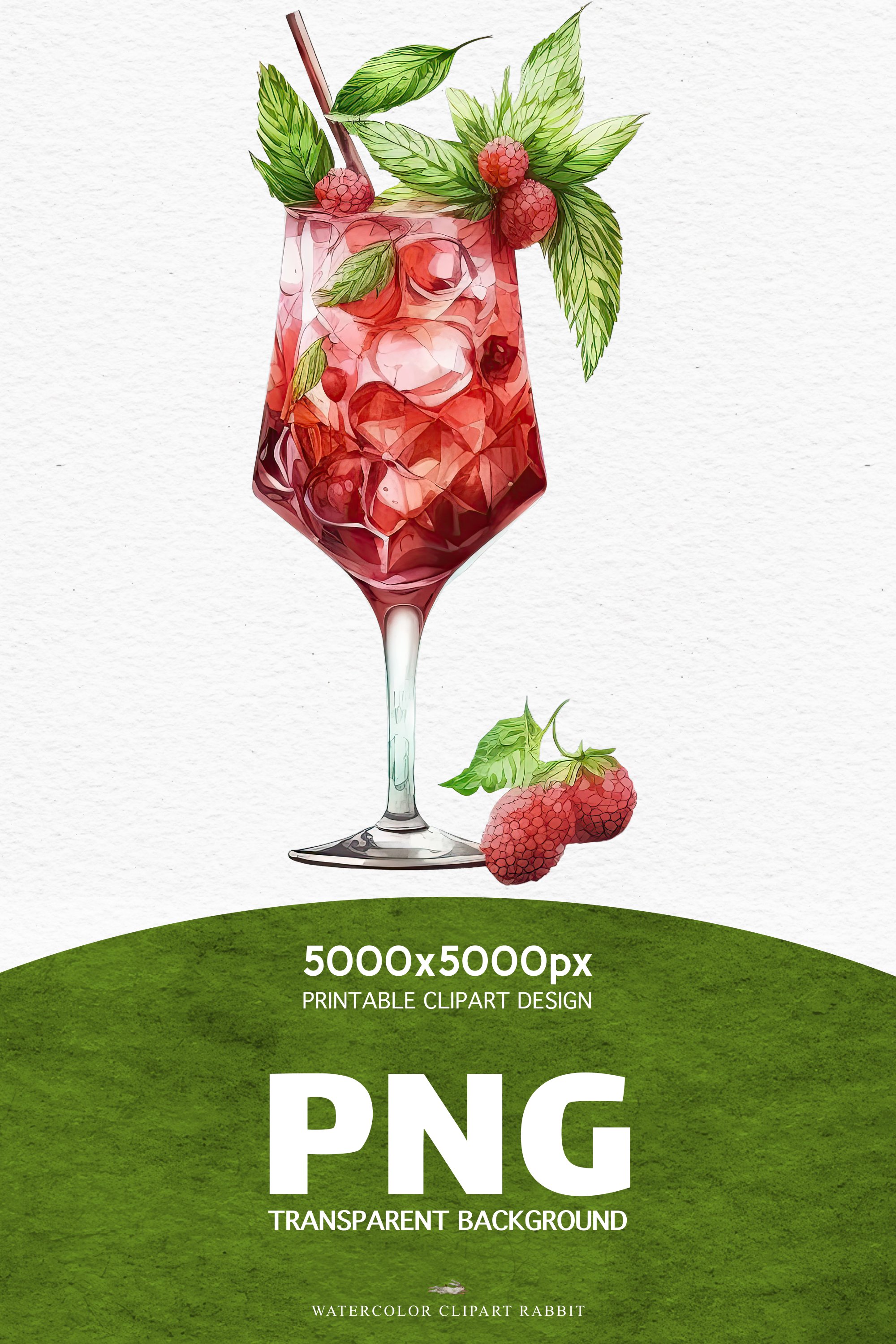 Cold Summer Cocktails Drinks Lemon Berries Clipart PNG image