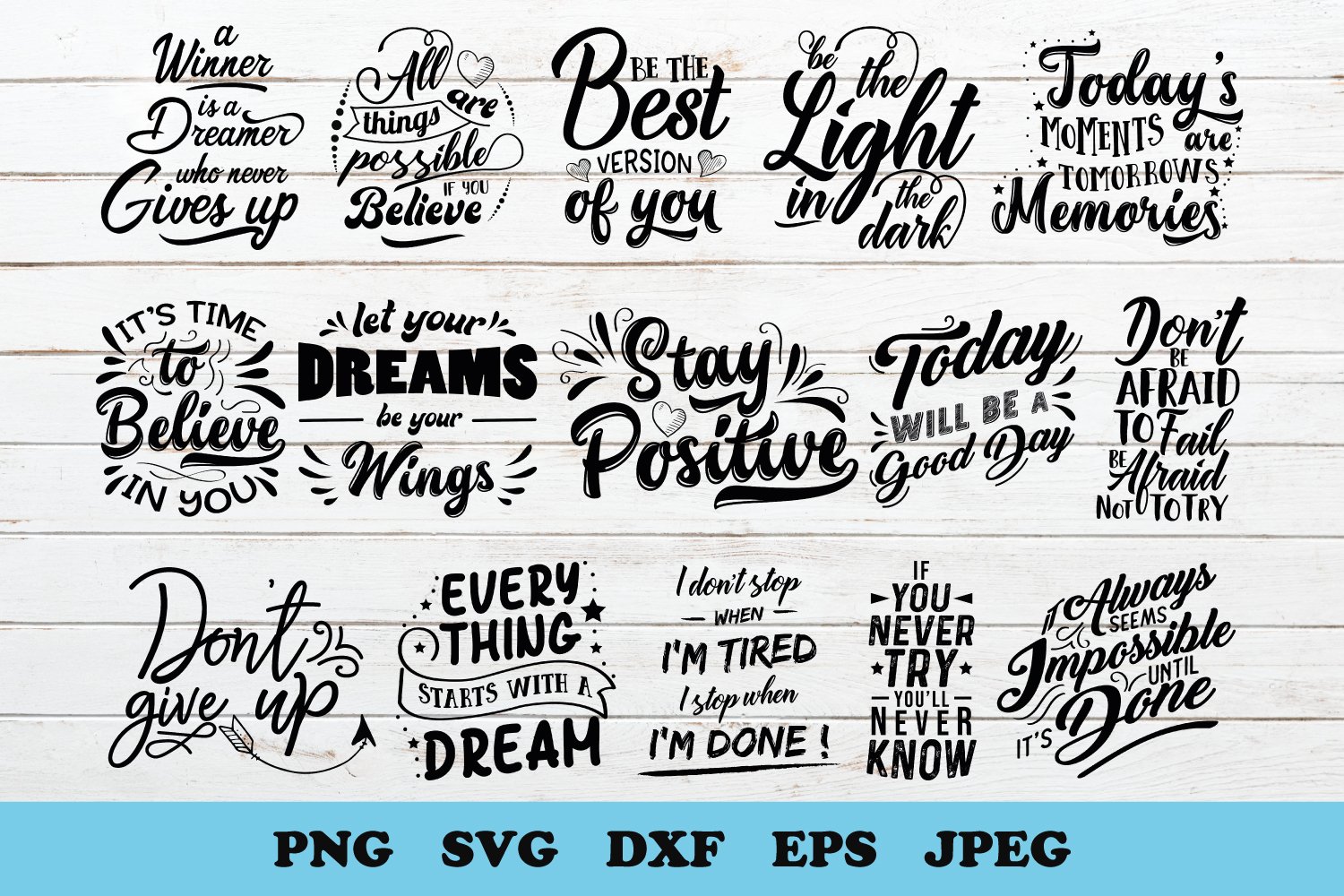 Motivational Quotes Bundle | SVG | PNG