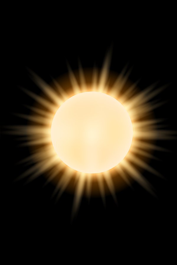  Realistic sun. Shine suns, different intense sunlights and e Bildidee 
