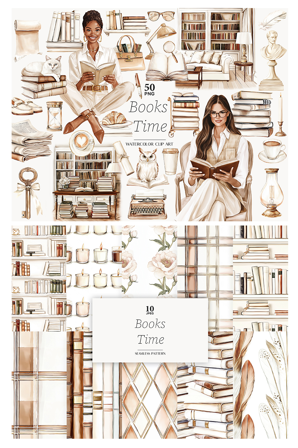 Cozy Reading Nook Clipart | Book Lover PNG Collection