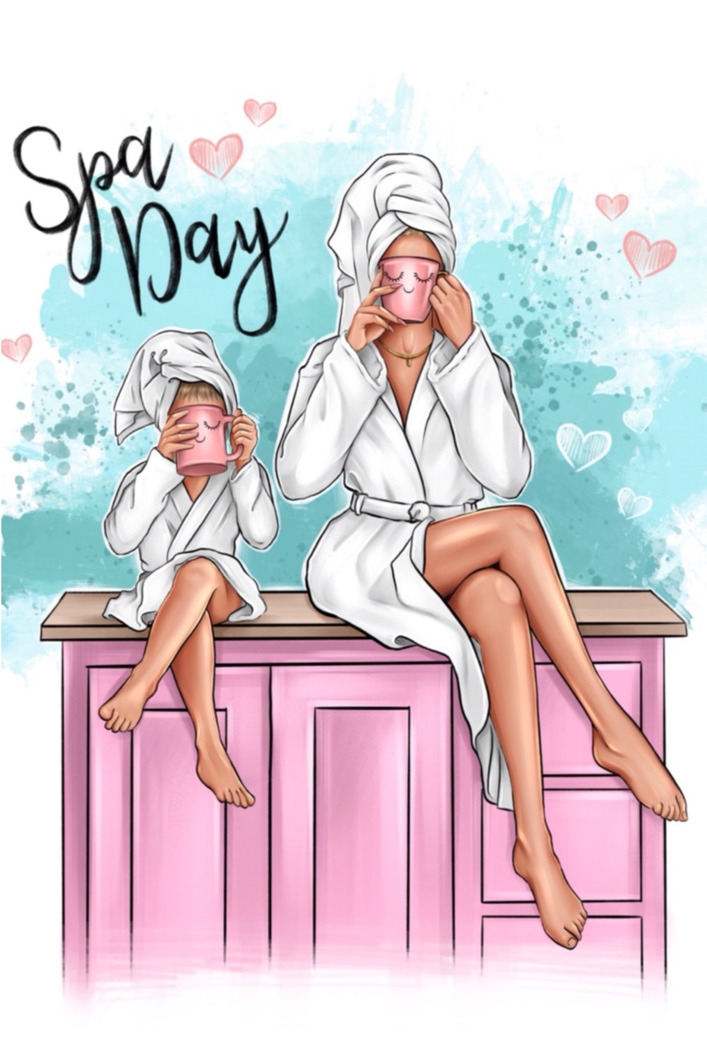 Mom and Daughter at the SPA