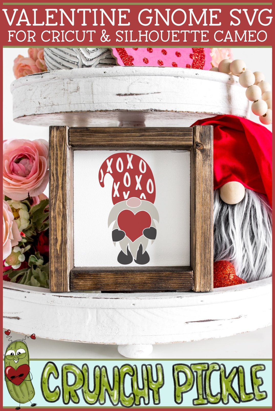 Valentine Gnome with Heart SVG