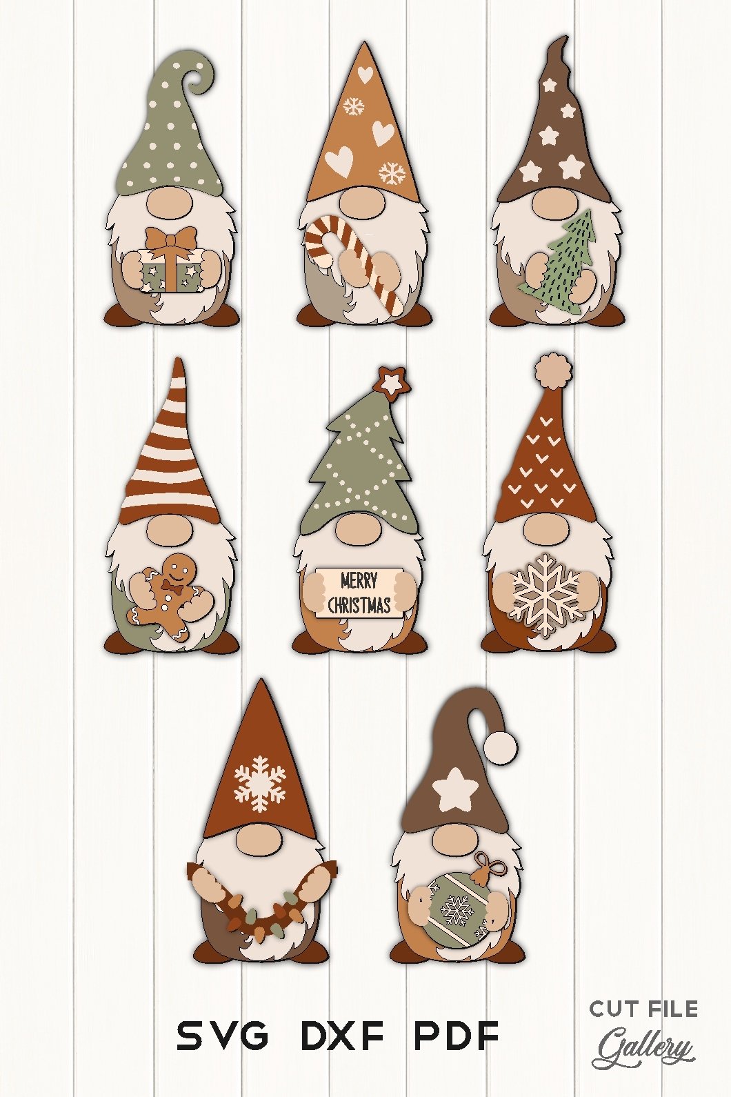 Christmas Gnome bundle / SVG laser cut file