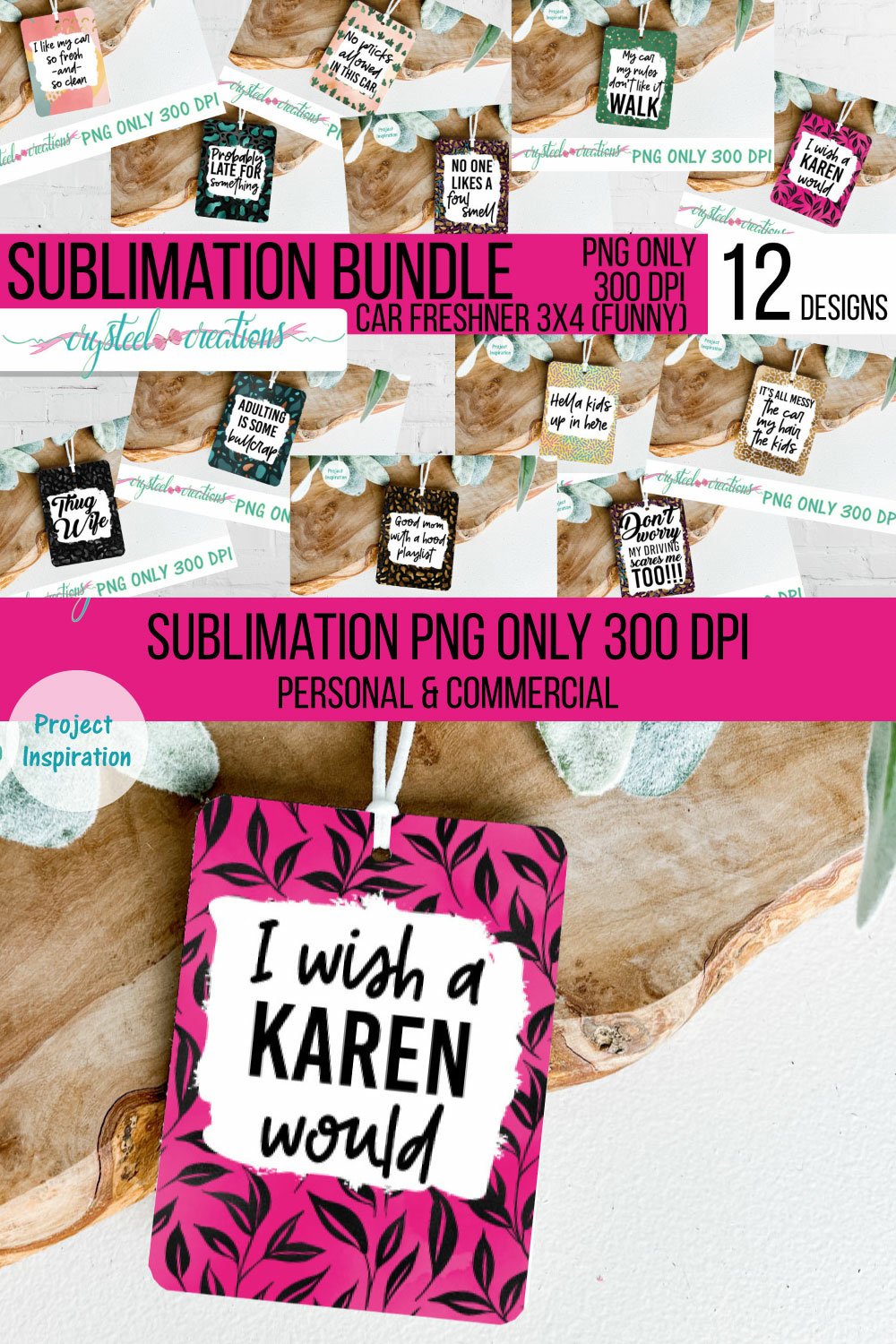 Funny Car Freshener 3x4 Sublimation Bundle