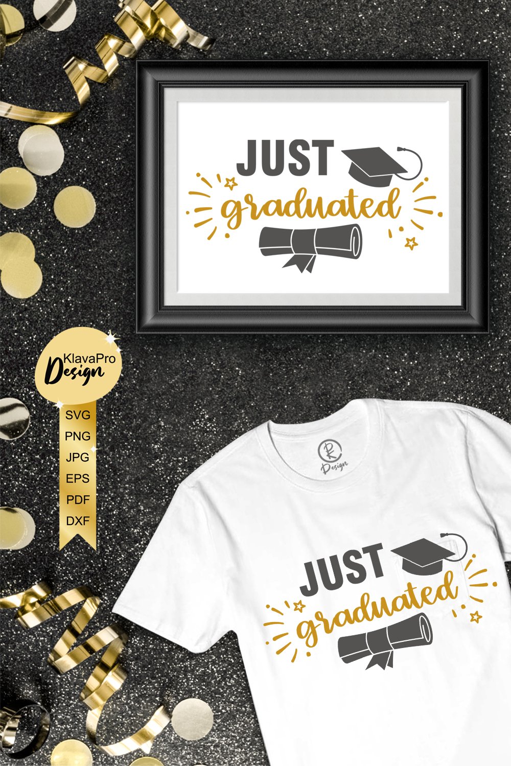 Just Graduated Svg Cut File. Lettering with (1246252)
