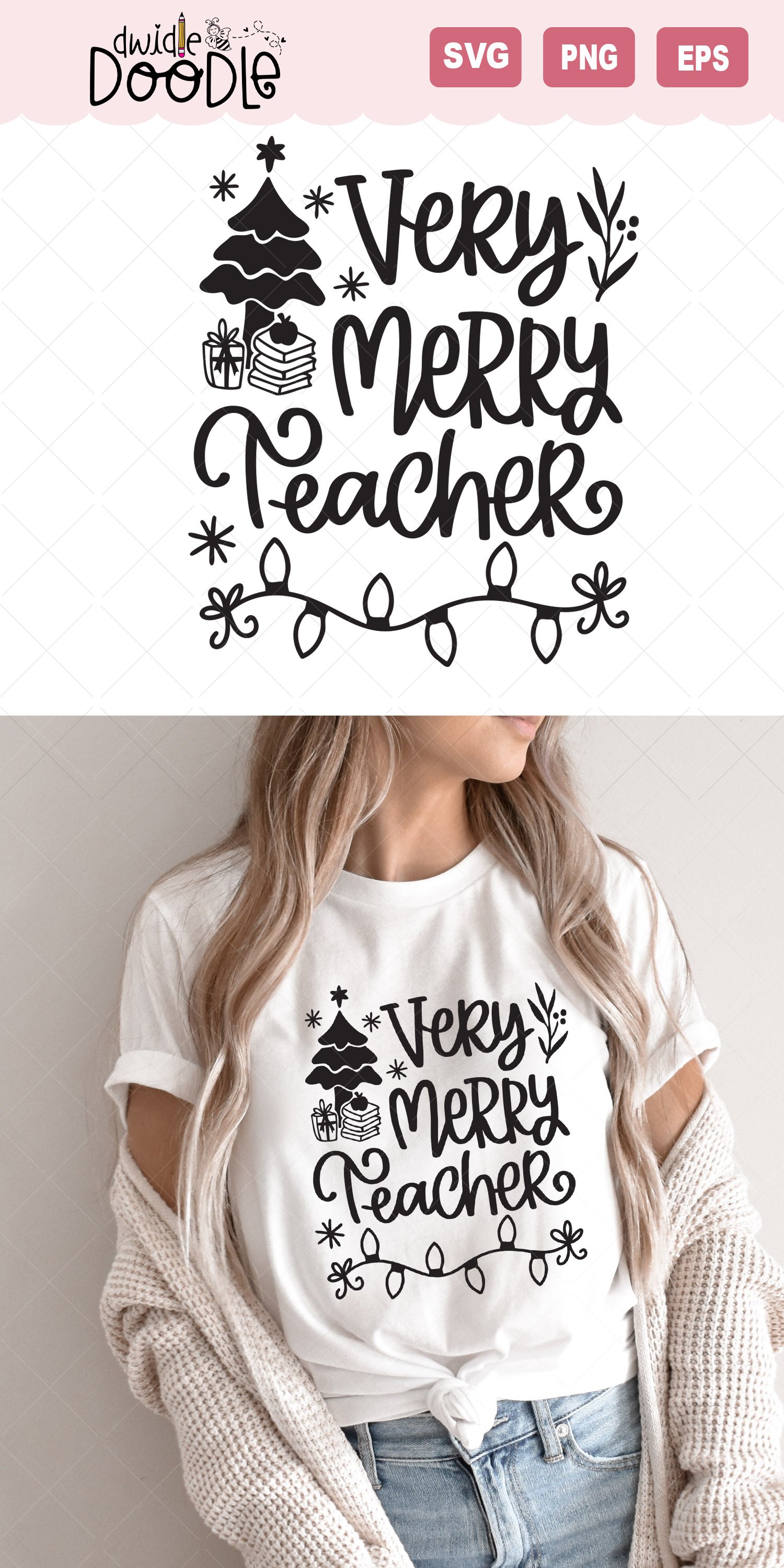 Very Merry Teacher SVG
