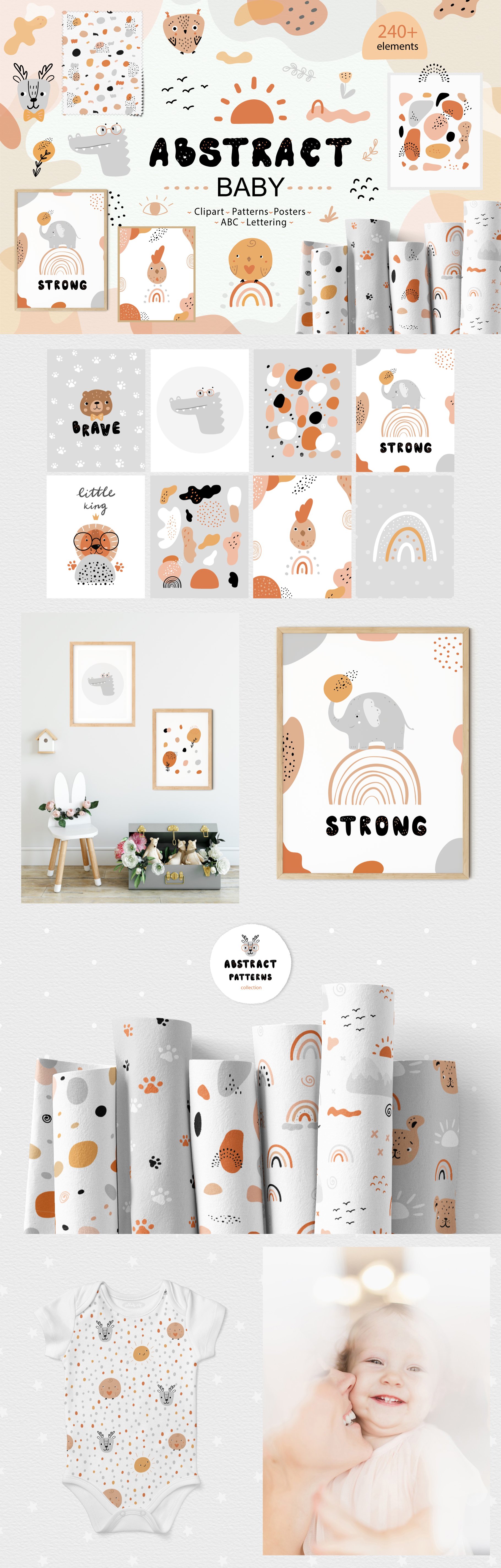 Abstract Shapes & Baby Animals Set