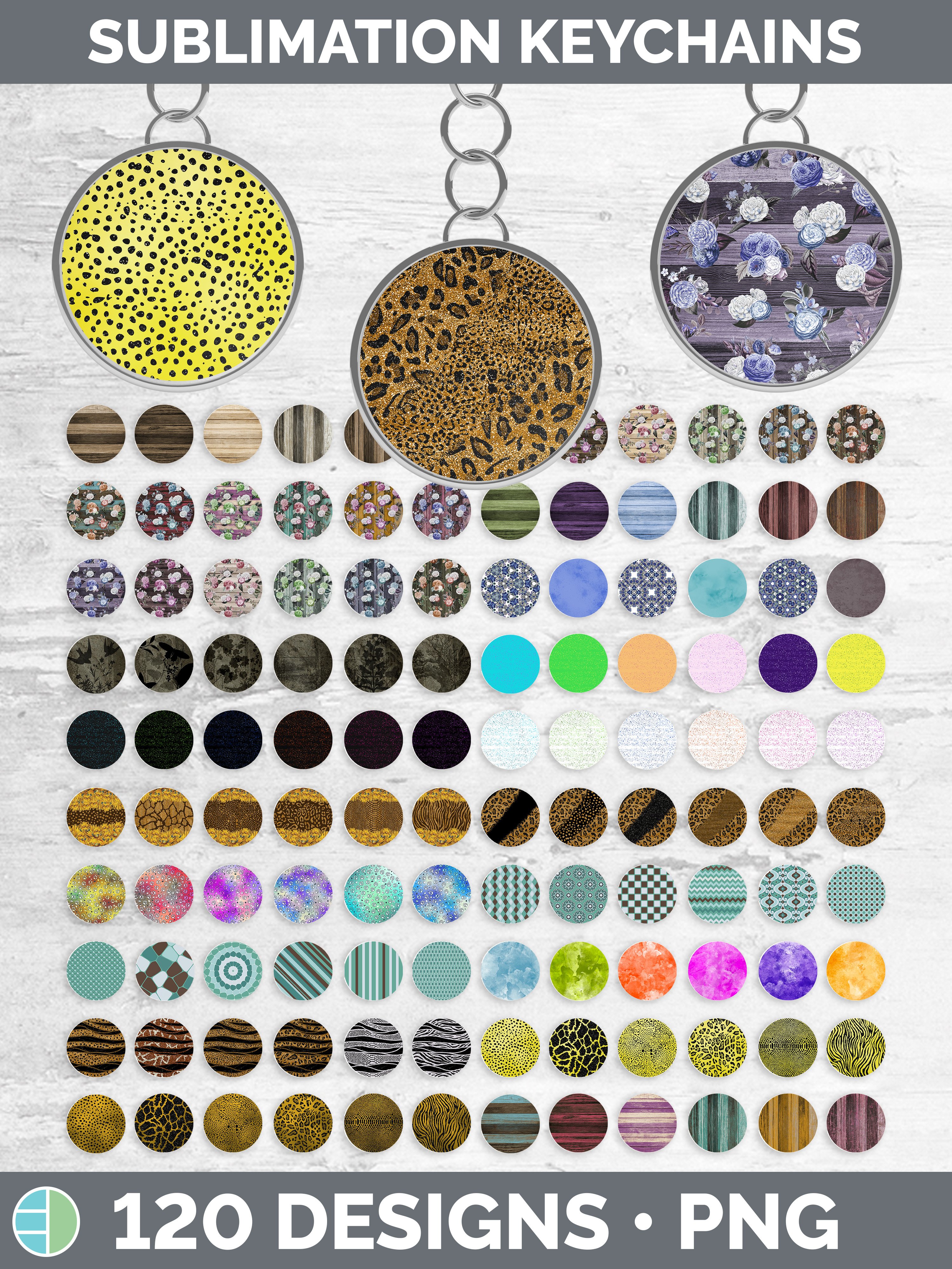Keychain Sublimation Designs | Keyring Mega Bundle