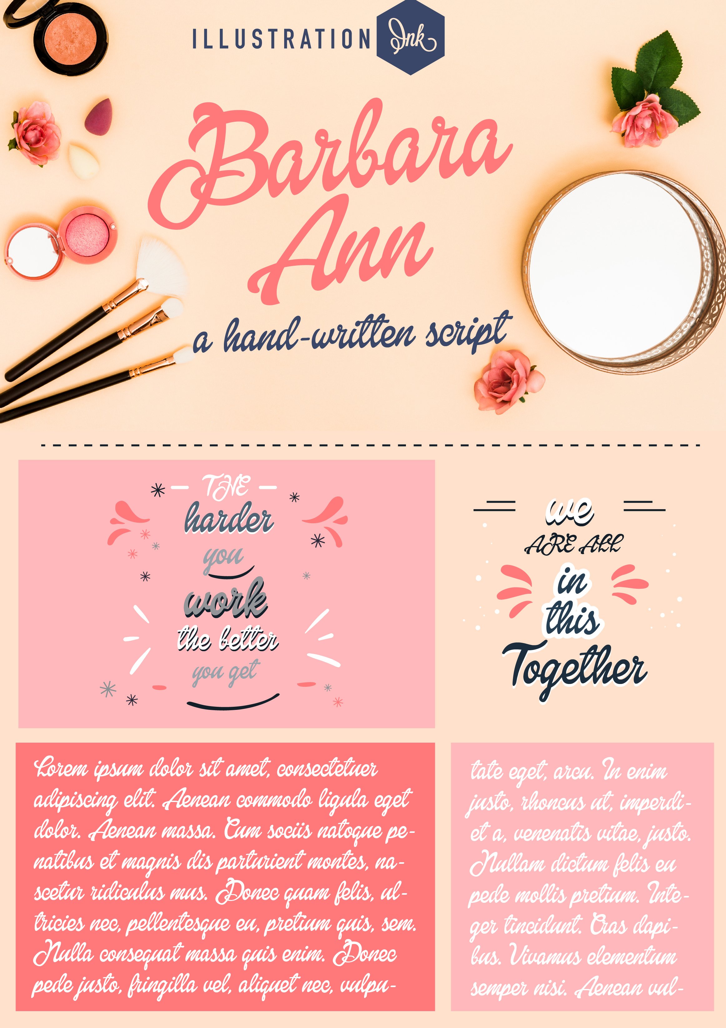 Barbara In Cursive Hand-written cursive script