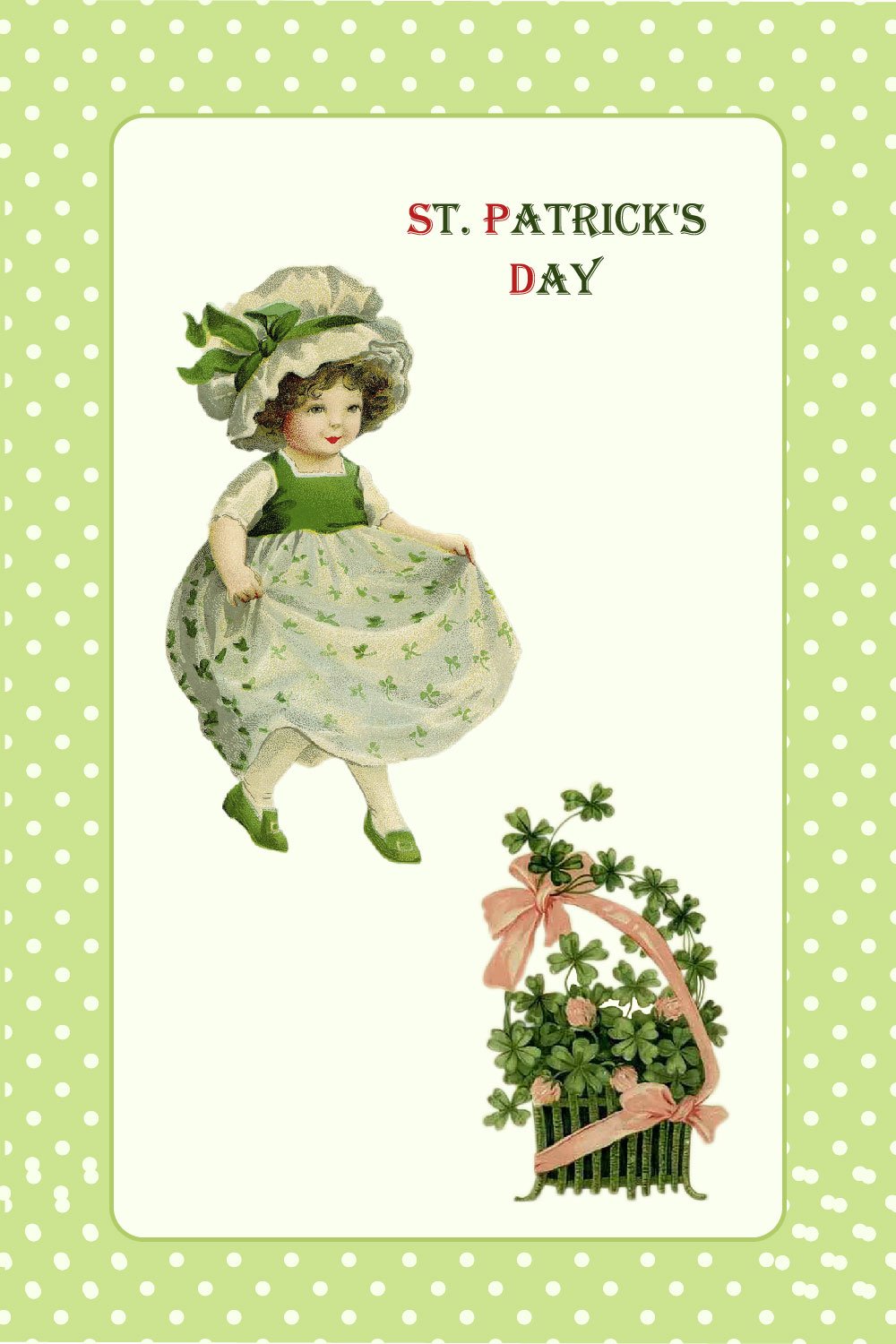 St. Patrick's Day. Vintage postcard
