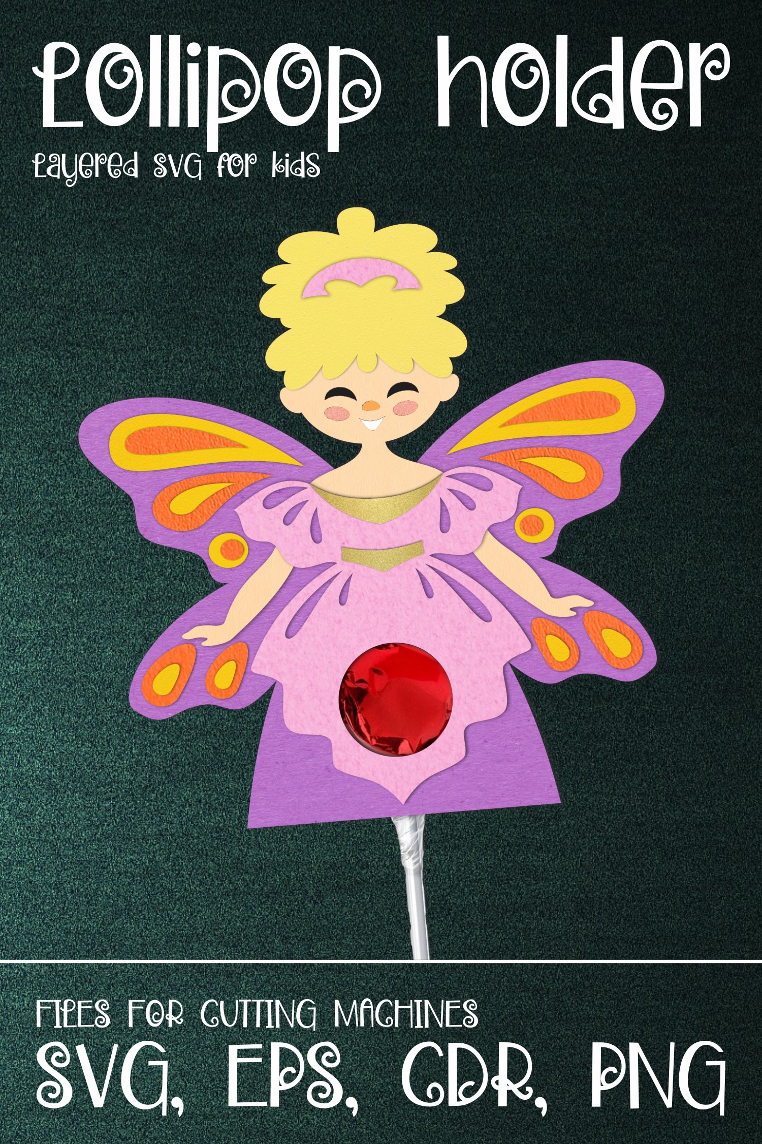 Fairy Lollipop Holder Template