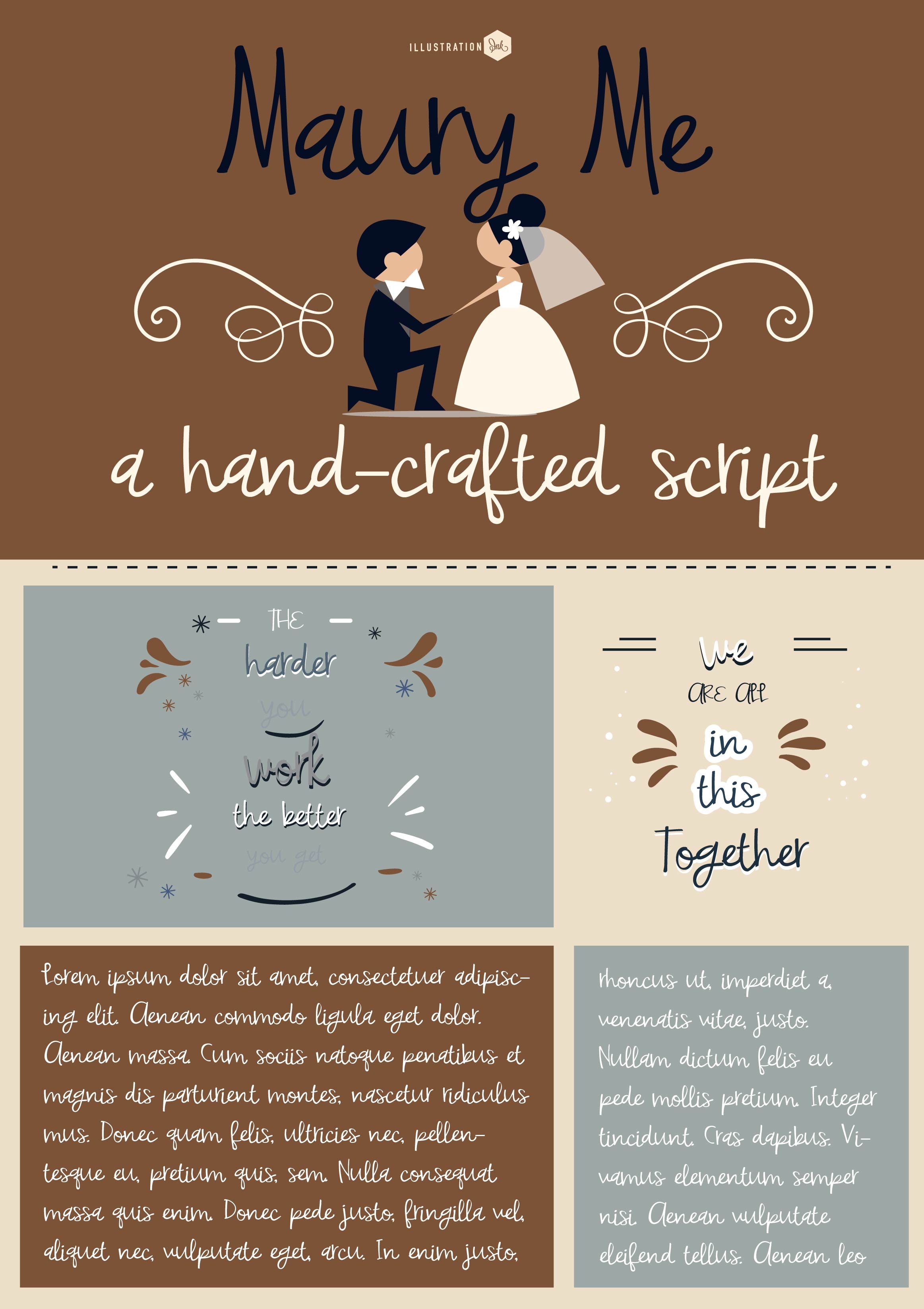 Hand-written script family perfect for teachers & crafters