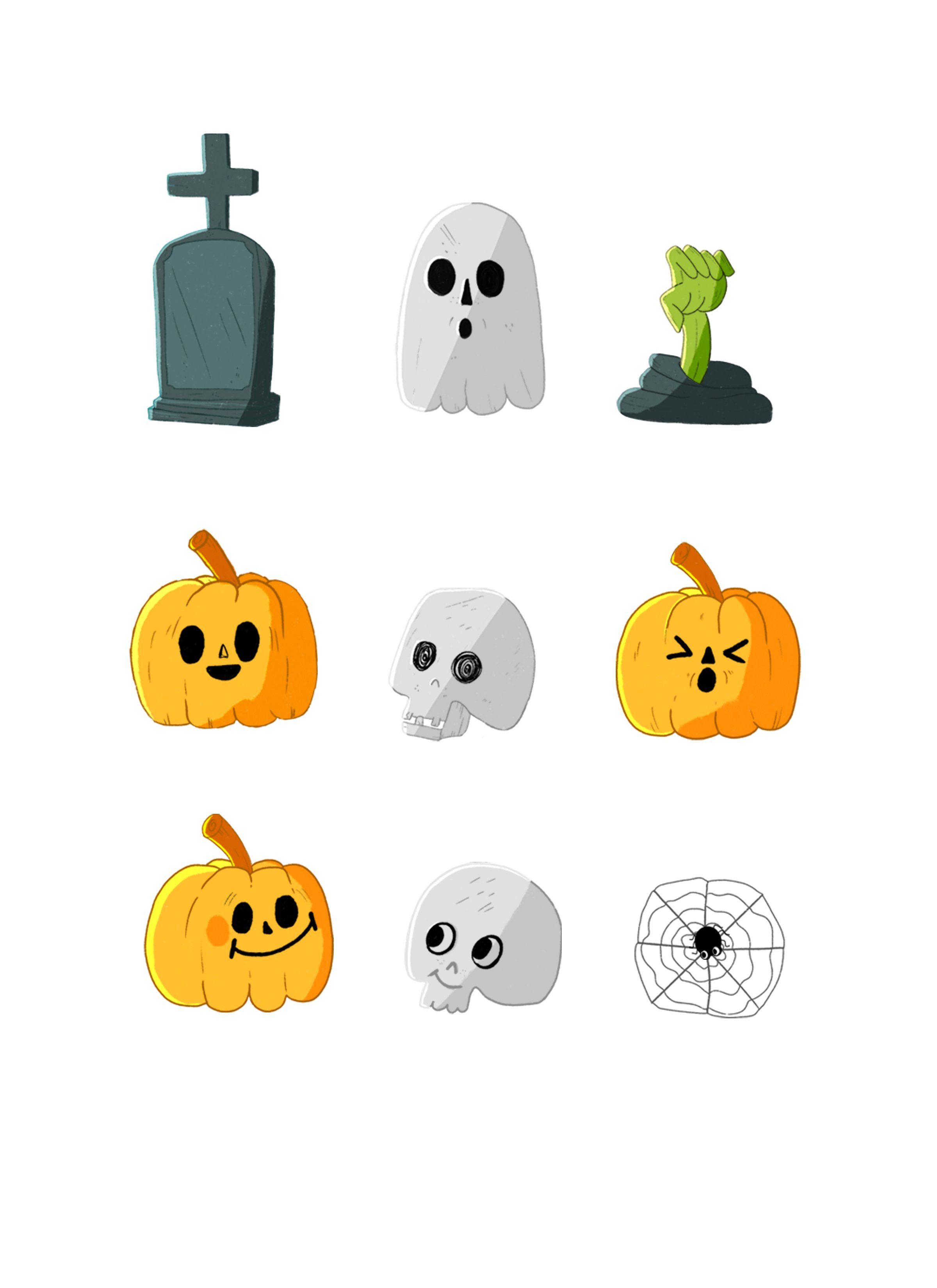 Halloween stickers Pumpkin stickers & stickers set