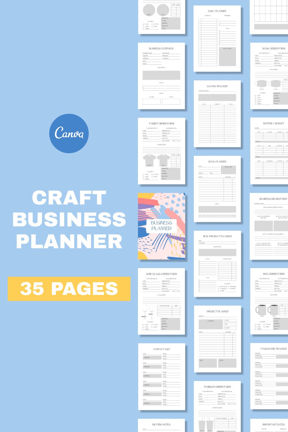 Craft Business Planner Bundle Canva Planner (2143737)