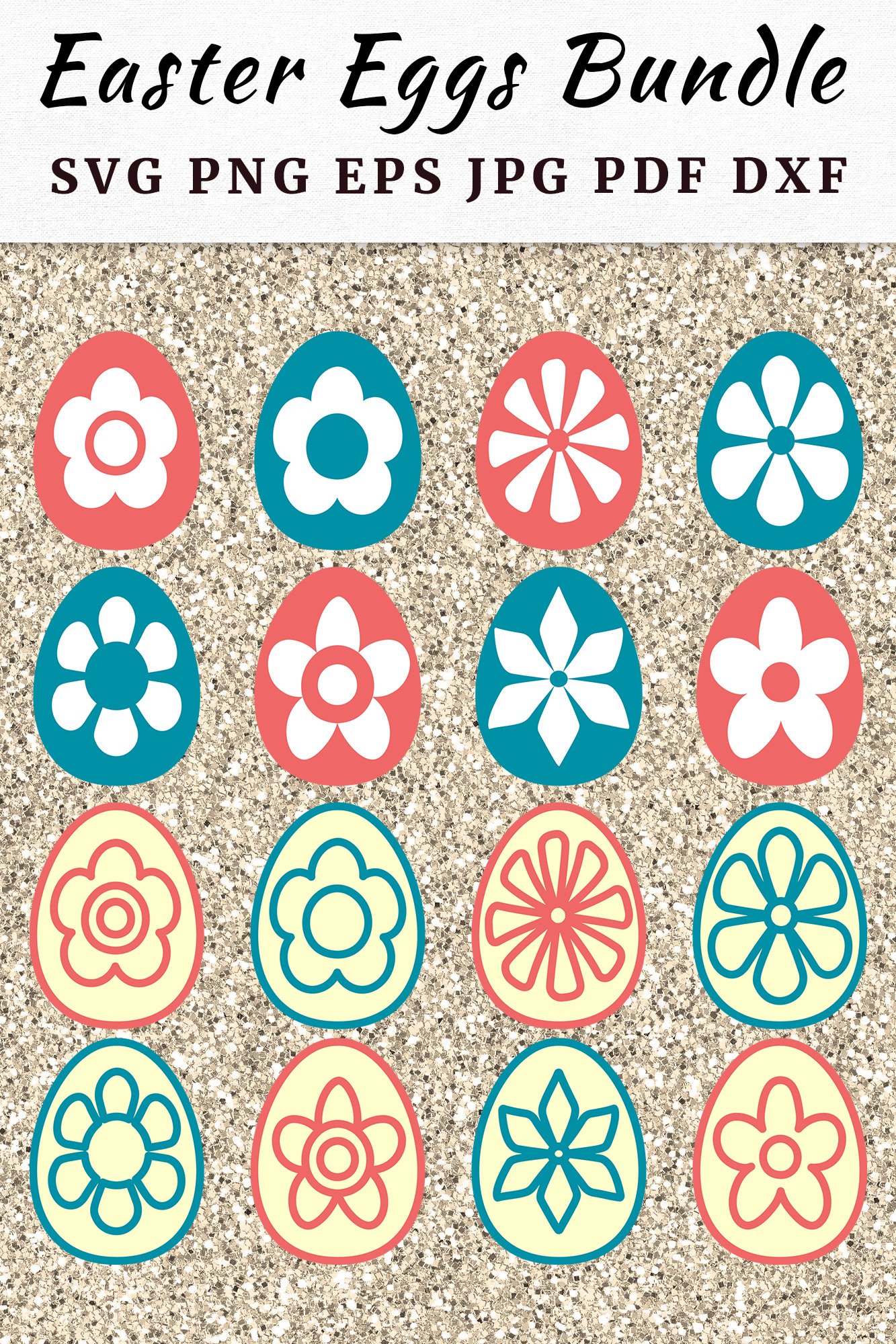 Easter Eggs Bundle SVG Cut Files (1275337)