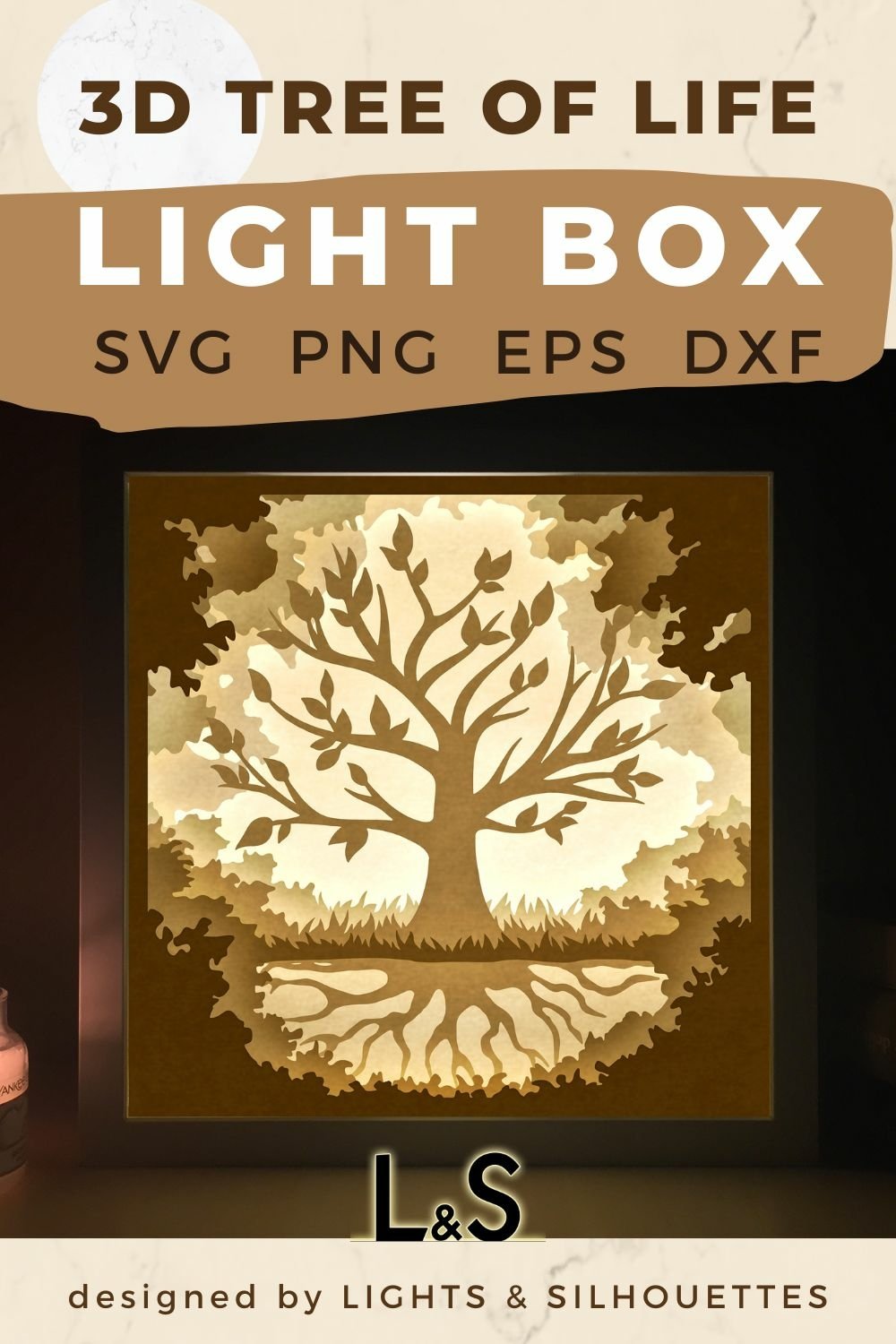 Tree of Life Svg Shadow Box Design | Papercut Lightbox