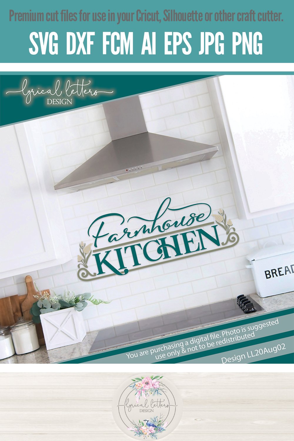 Farmhouse Kitchen SVG DXF Cut File LL20Aug02