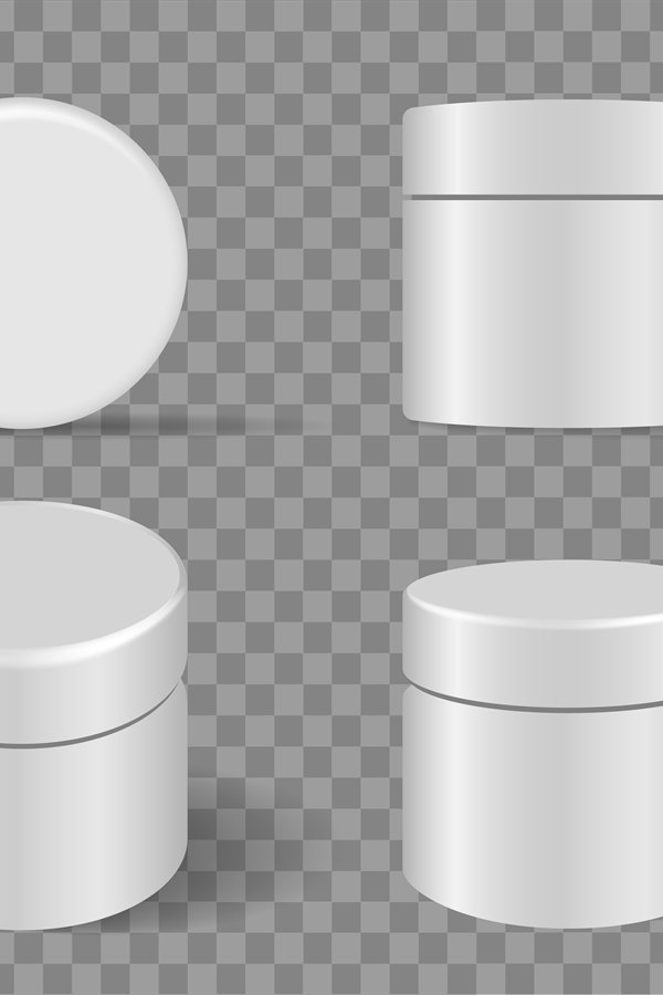 Cosmetic rounded package set