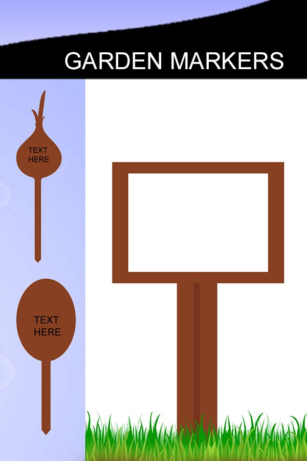 Garden marker SVG template