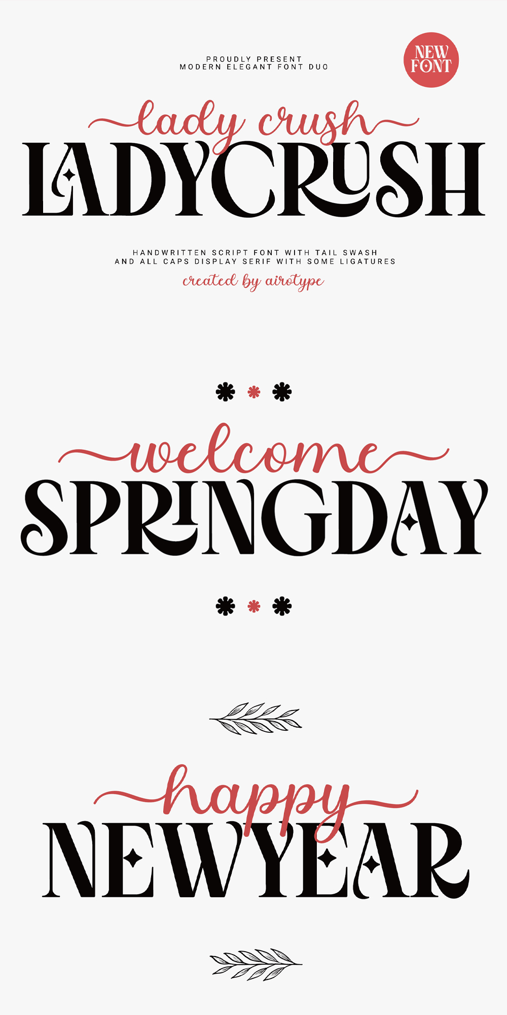 Lady Crush - Script and Display Serif Font Duo