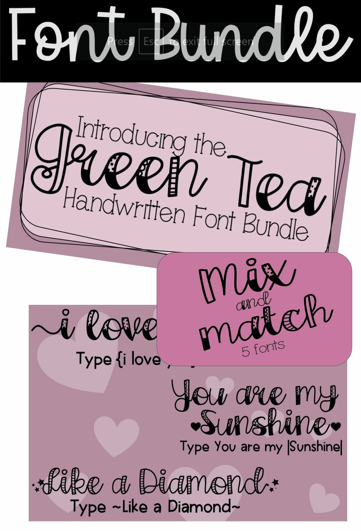 Green Tea Font Bundle