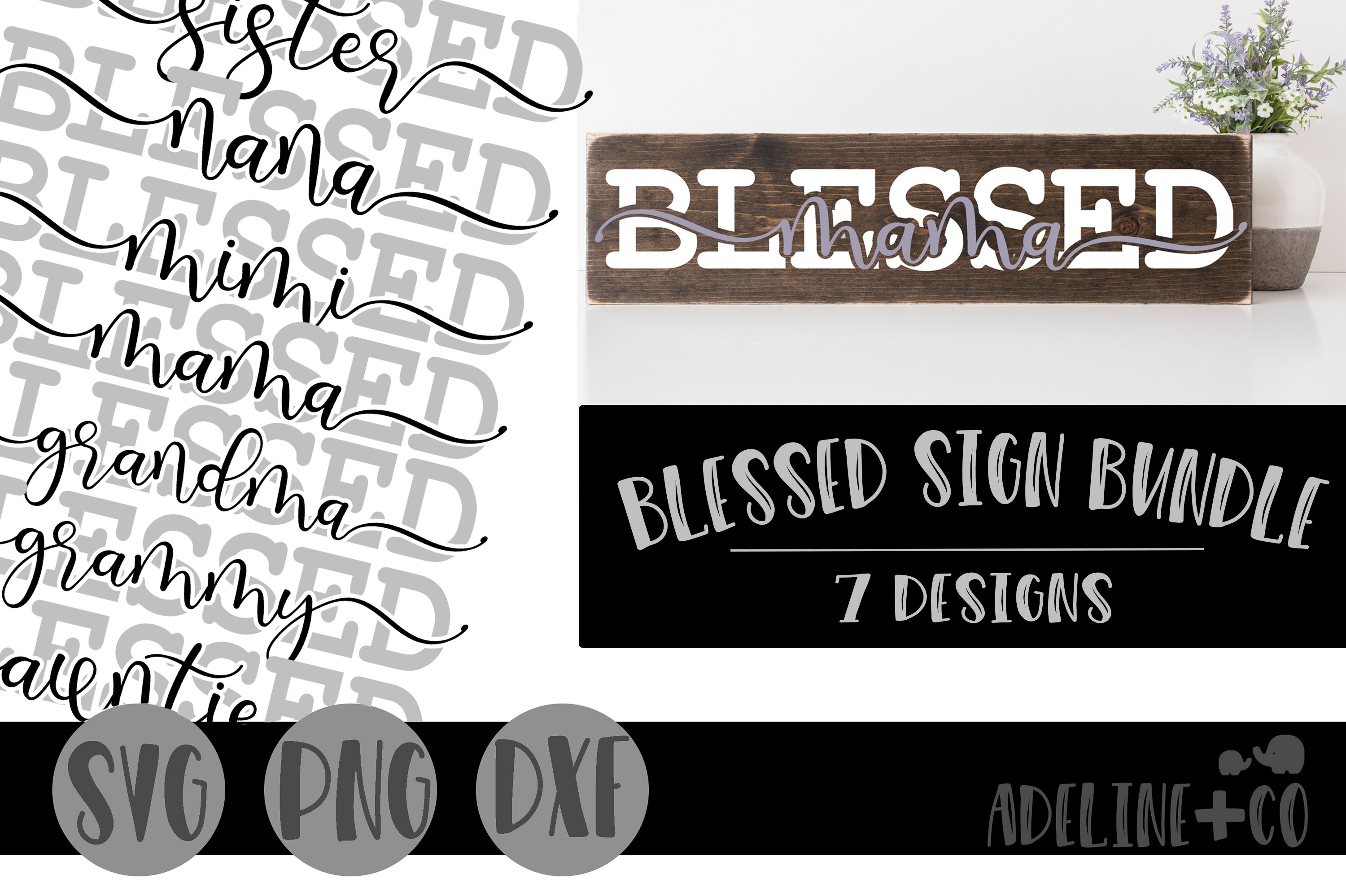 Blessed tile sign bundle