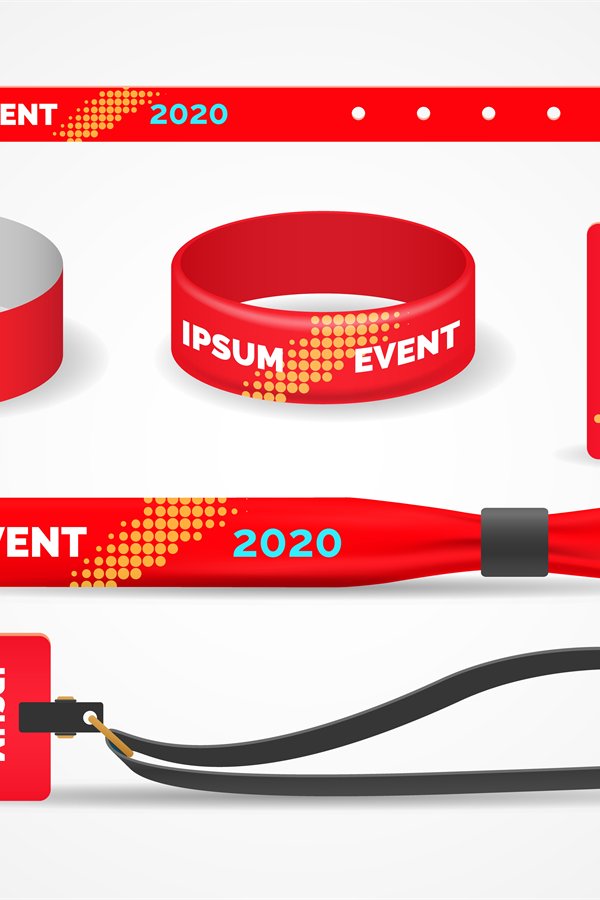 Template entrance bracelets and badges