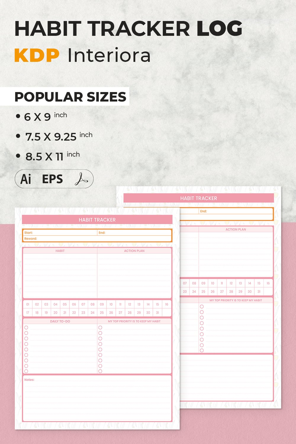Habit Tracker | KDP Interior Template