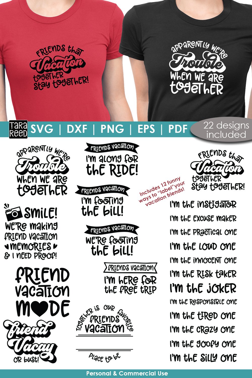 Friend Vacation - Vacation SVG and Cut Files for Crafters