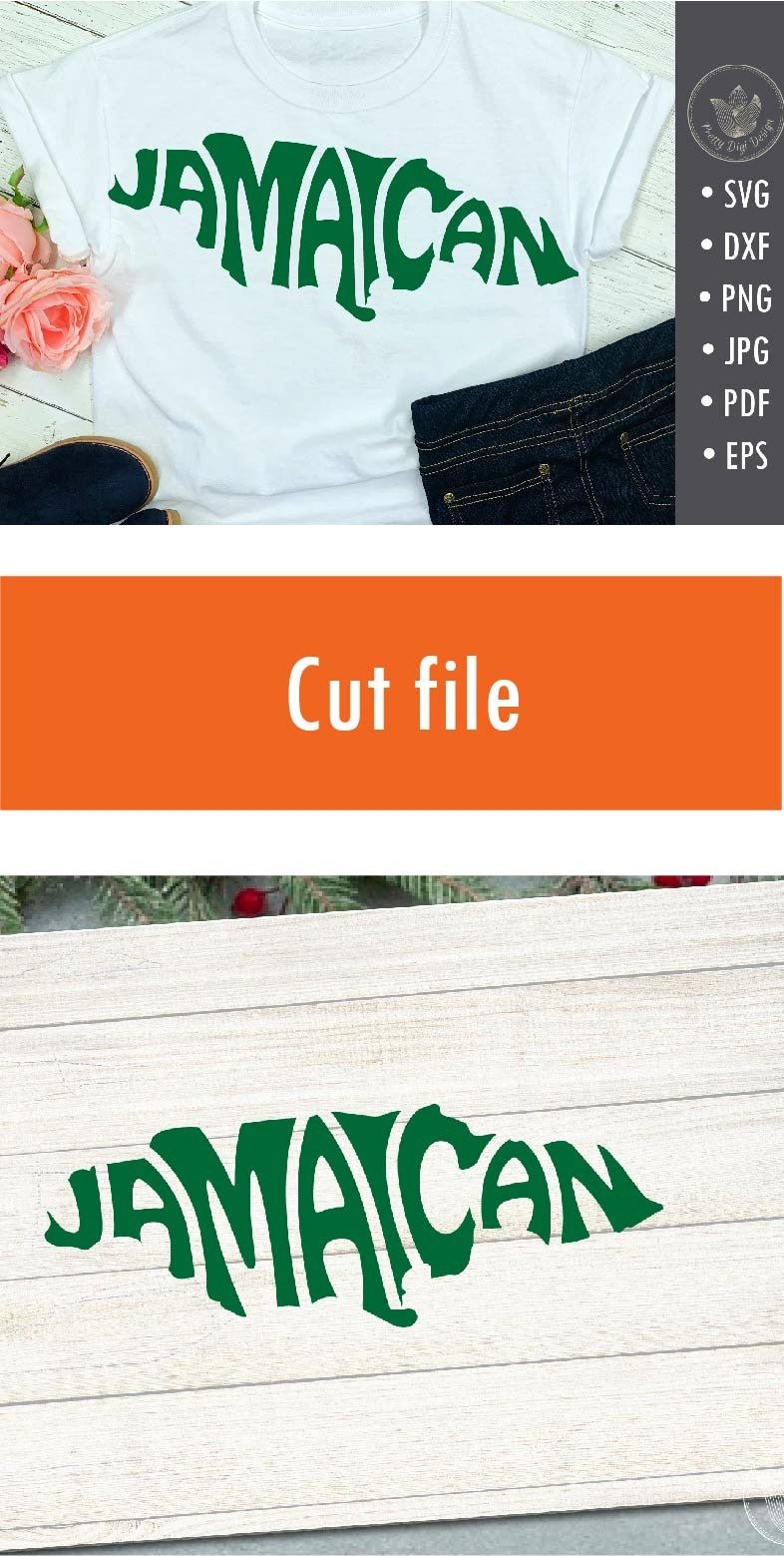 Jamaican SVG Cut File In The Shape Of The Country