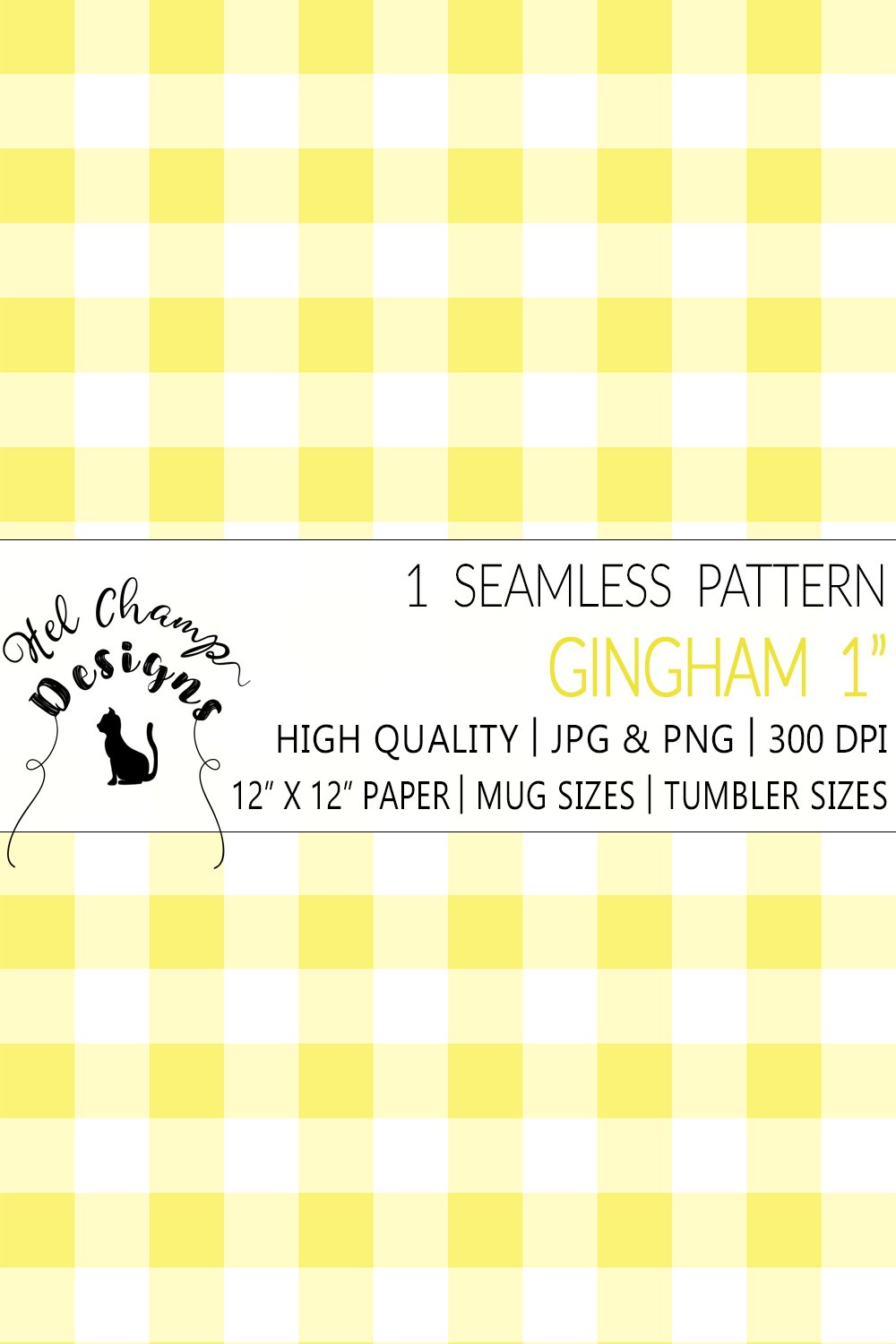 Gingham yellow with white scrapbooking vichy papers design
