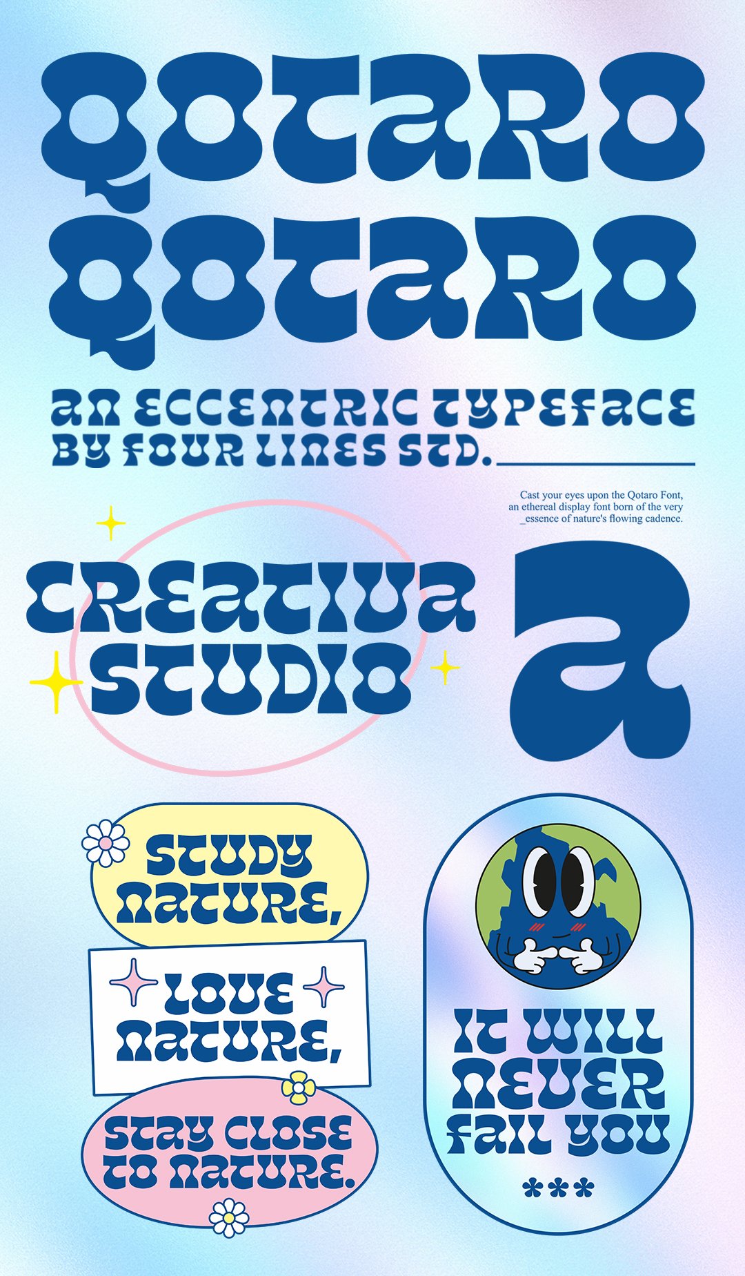 Qotaro - Decorative Display Font, image size:1080x1848